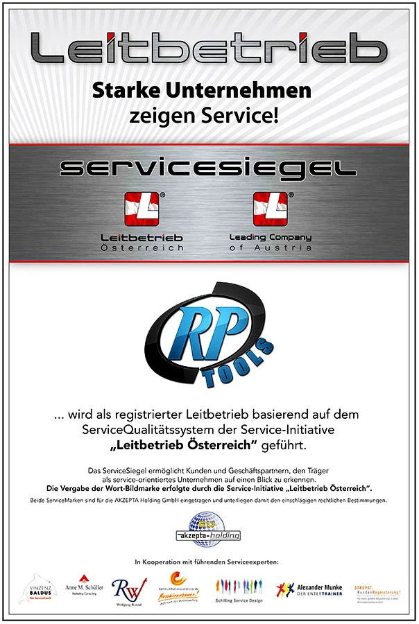 RP-TOOLS is Leading Company in Austria and Germany