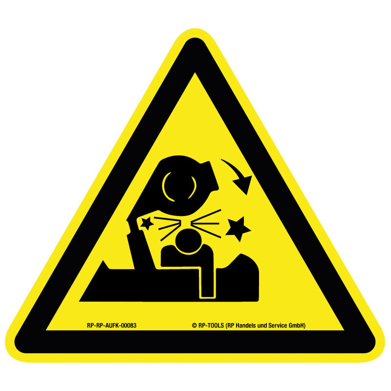 Aufkleber Montiermaschine "Sicherheitshinweise" ca. 70 x 70 mm - 00083