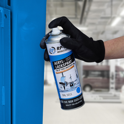 Lackspray, Acryllack, Spr&uuml;hlack RAL 5015, himmelblau, 500 ml | RP-TOOLS