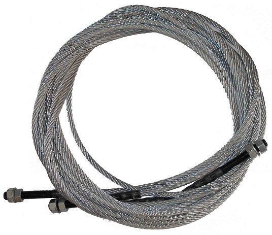 Cordage Câble acier Ø 08,0 mm, L: 10575 mm 6x19+IWR Acier galvanise 1670 MPa 35,5 kN zS, G01 presse M16 -  G01 presse M16