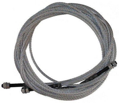 Cordage C&acirc;ble acier &Oslash; 08,0 mm, L: 10575 mm 6x19+IWR Acier galvanise 1670 MPa 35,5 kN zS, G01 presse M16 -  G01 presse M16