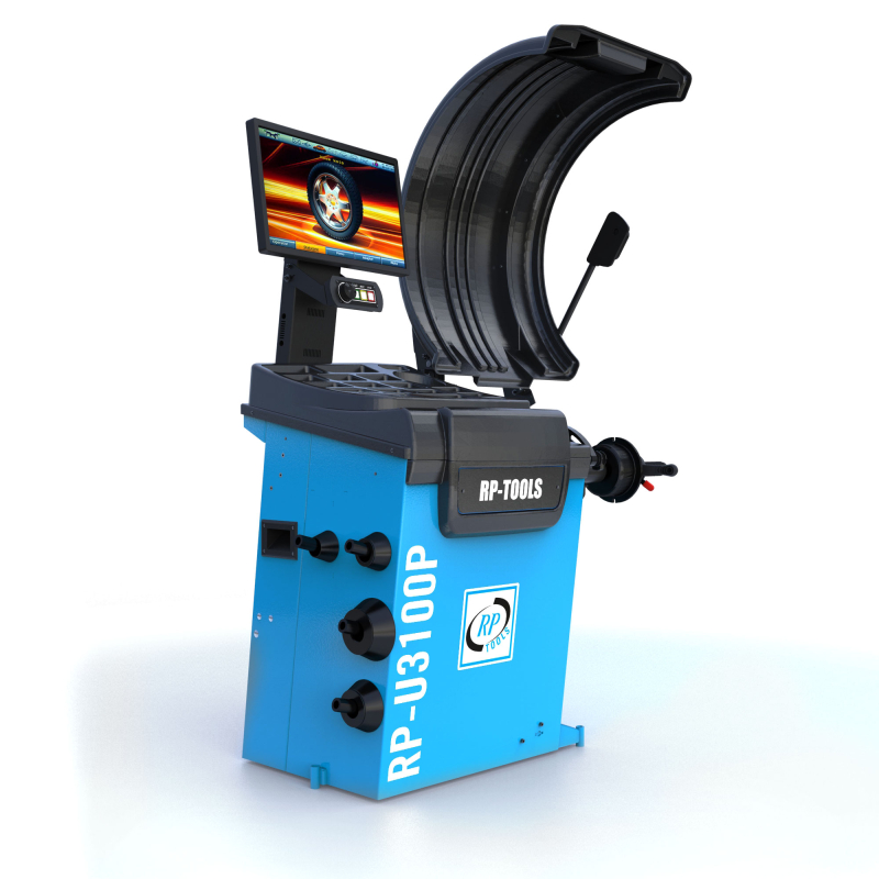 Wheel balancer fully automatic 230V, 10-32 inches with measuring arm rim width and LCD display - RP-U3100P