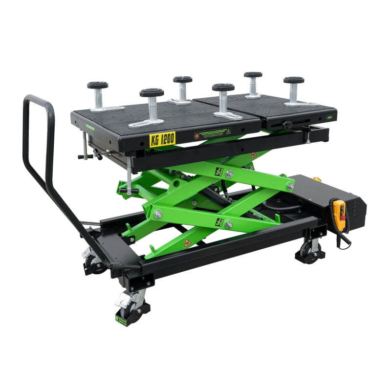 Hydraulic lifting table for electric vehicle batteries