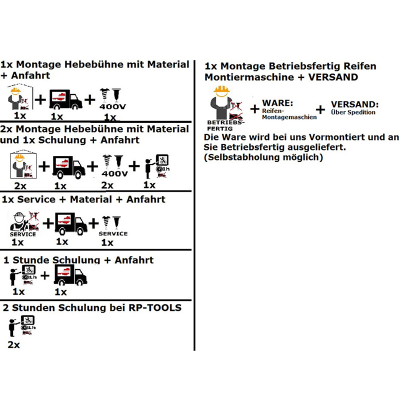 Installation kit for scissor lift RP-R-8510P (without dispensing device)