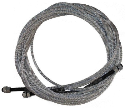 Rope Steel cable &Oslash; 09,3 mm, L: 10190 mm 6x19+FC steel galvanized 1770 MPa 47,0 kN zS, G01 pressed M16 -  G01 pressed M16