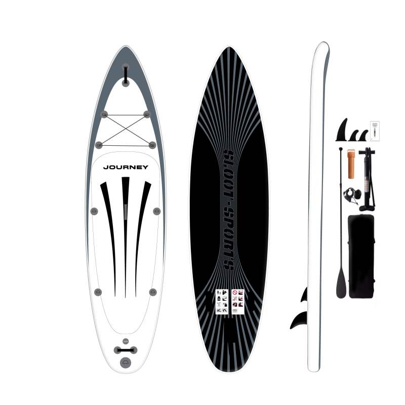 SUP BOARD SLOOT-SPORTS ADVENTURER, AUFBLASBAR, ALLROUND, 320*81*15 CM, 115 KG,   GRAU-WEISS