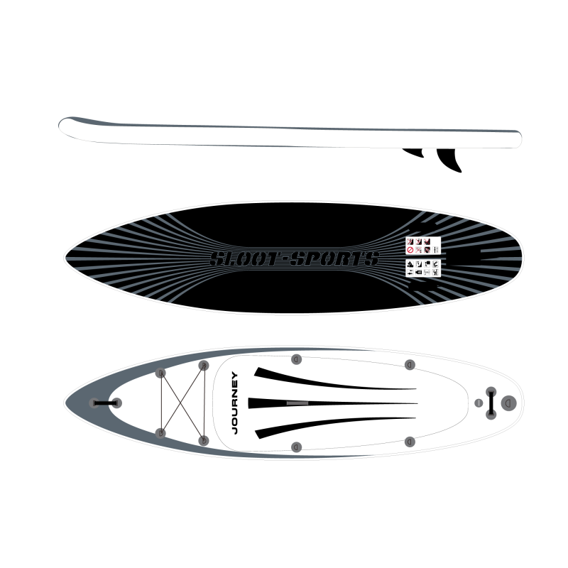 SUP BOARD SLOOT-SPORTS ADVENTURER, AUFBLASBAR, ALLROUND, 320*81*15 CM, 115 KG,   GRAU-WEISS