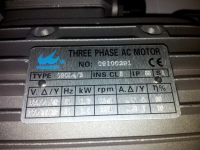 Motor Elektromotor G90S4-B5 Hydraulik 1,1 kW, 3 PH, 230/400 V f&uuml;r Moma LKW RP-U296P **ERSETZT DURCH RP-R-ZET-0509048**